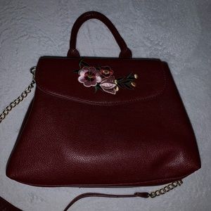 *One of a kind* embroidered flower crossbody bag